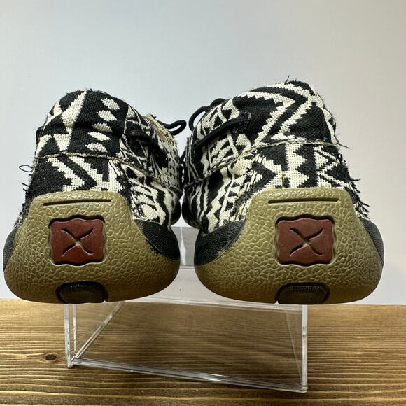 Twisted X Aztec Canvas Driving Moc Toe Loafer Womens 9 Chukka Cowgirl Western - Picture 5 of 9